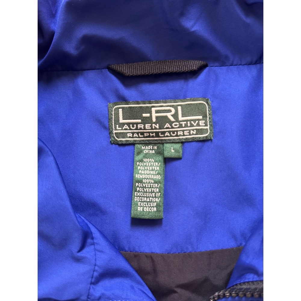 Vintage Lauren Active Ralph Lauren Belted Puffer Jacket Royal Blue L Gorpcore - Picture 7 of 15